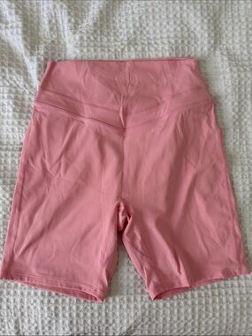 Women’s High-Rise Pink Bike Shorts with Supportive Waistband